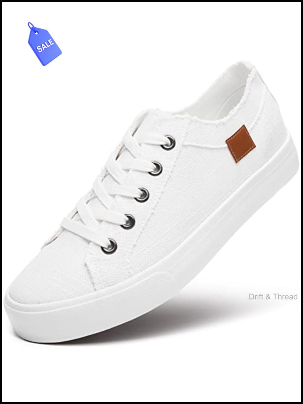 Canvas Sneakers Lace Up Low Top Casual Shoes Breathable Comfortable
